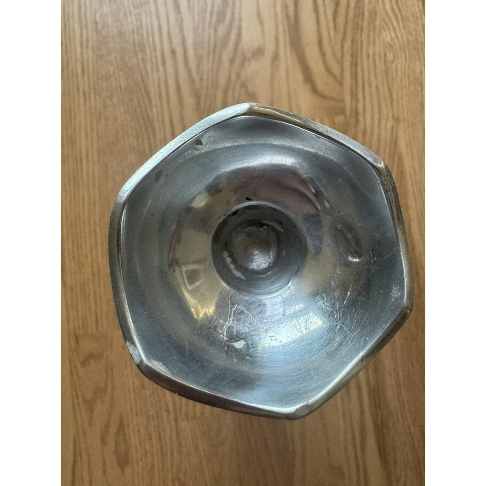 Lunares San Francisco Nima Oberoi Polished Aluminum Taper Candlestick Holder‎